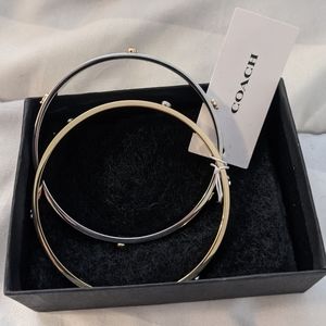 Coach Open Circle Bangle Set of 2